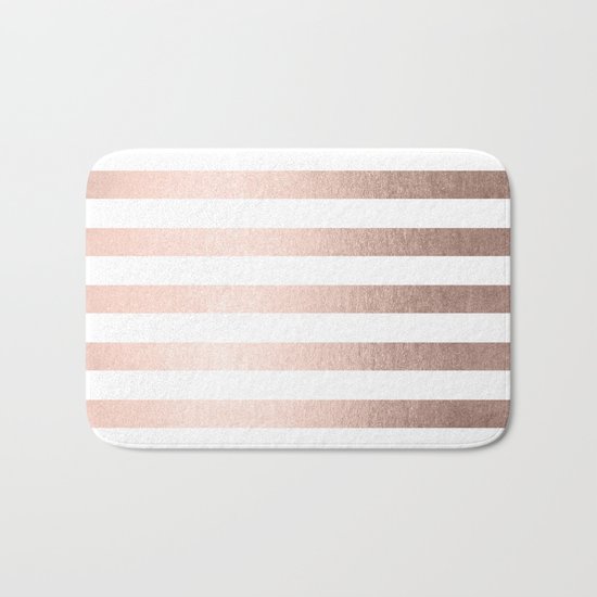 Simply Striped Moon Dust Bronze Bath Mat