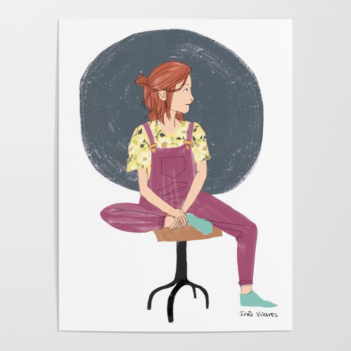 Purple Dungarees Poster