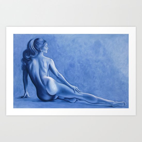 Blue Nude Art Print
