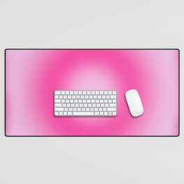 Spiritual Pink Aura Gradient Ombre Sombre Abstract  Desk Mat