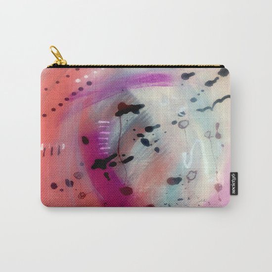 Alex - a bright acrylic and ink abstract pattern in pinks, blues, and purple Carry-All Pouch