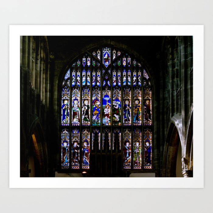 Stained Glass Window Shakespeare's Church Stratford upon Avon England Art Print