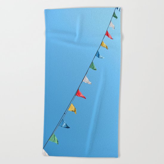 Colorful and minimal party Beach Towel