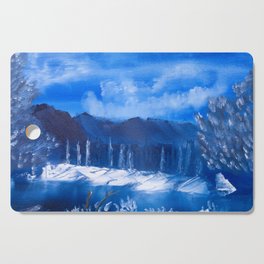 Frosty Mountain River Cutting Board