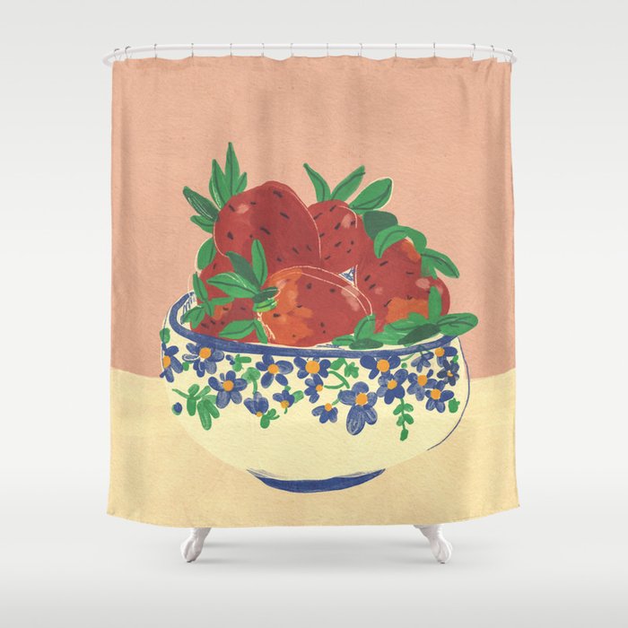 Strawberries Shower Curtain