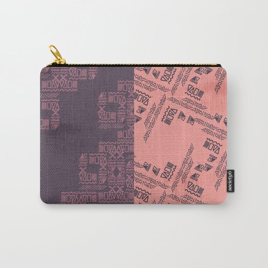 Primitive Pattern Carry-All Pouch