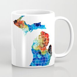 Michigan State Map - Counties by Sharon Cummings Coffee Mug