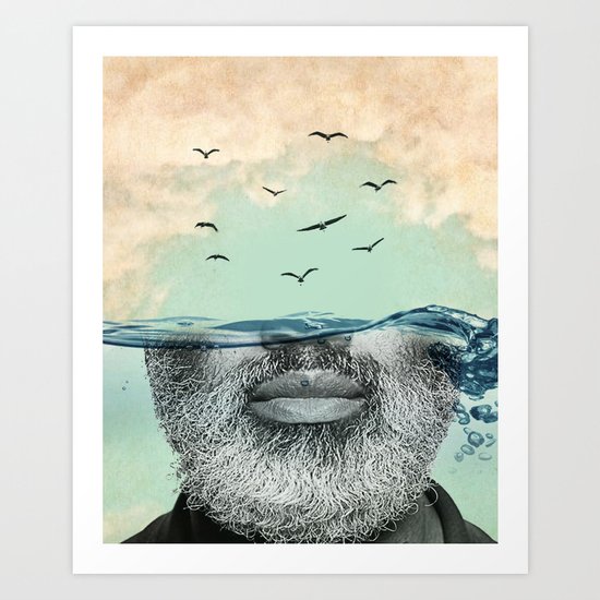 Under the water line Art Print