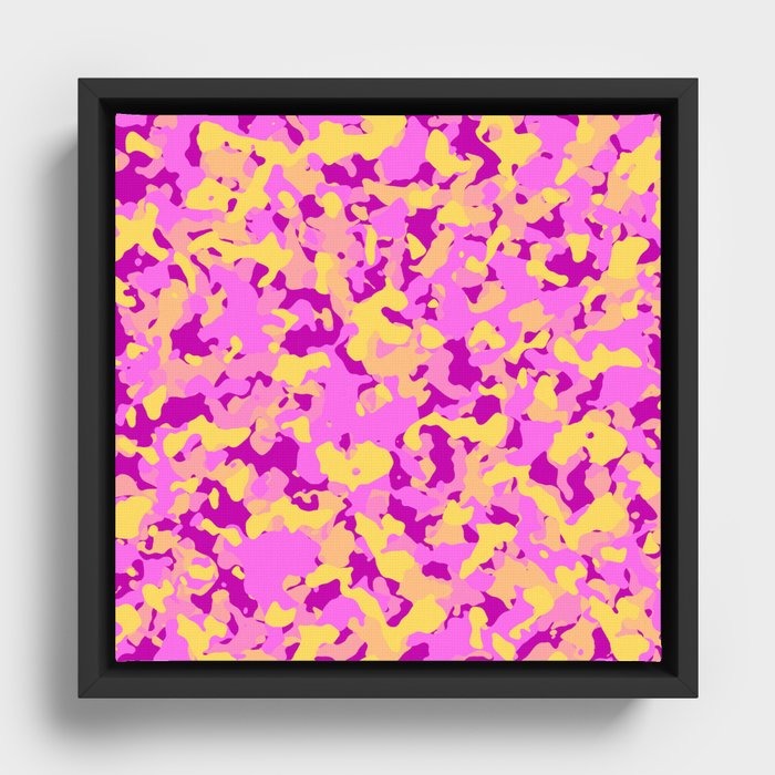 Amazing Camouflage Design Framed Canvas