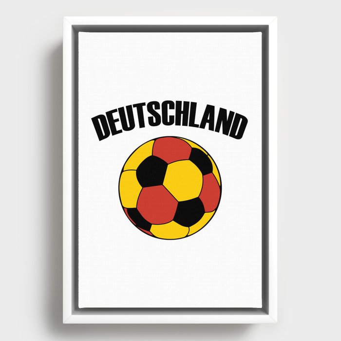Deutschland Football - Germany Soccer Ball Framed Canvas