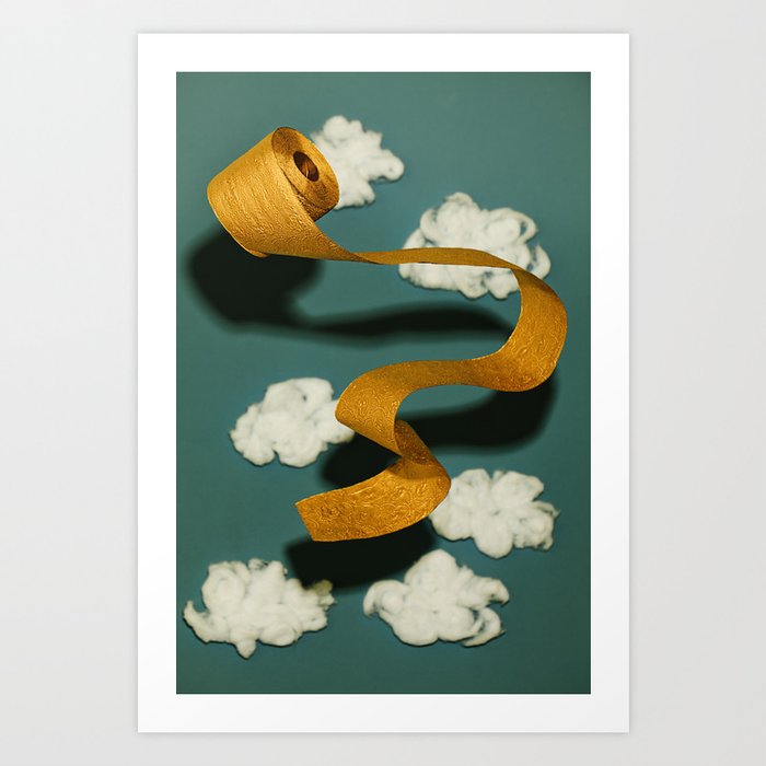 Gold TP in the Clouds Art Print