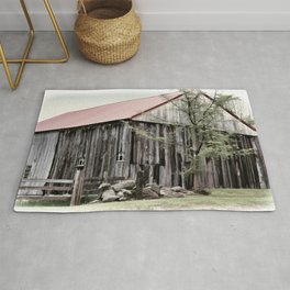 New England Red Roof Barn Rug
