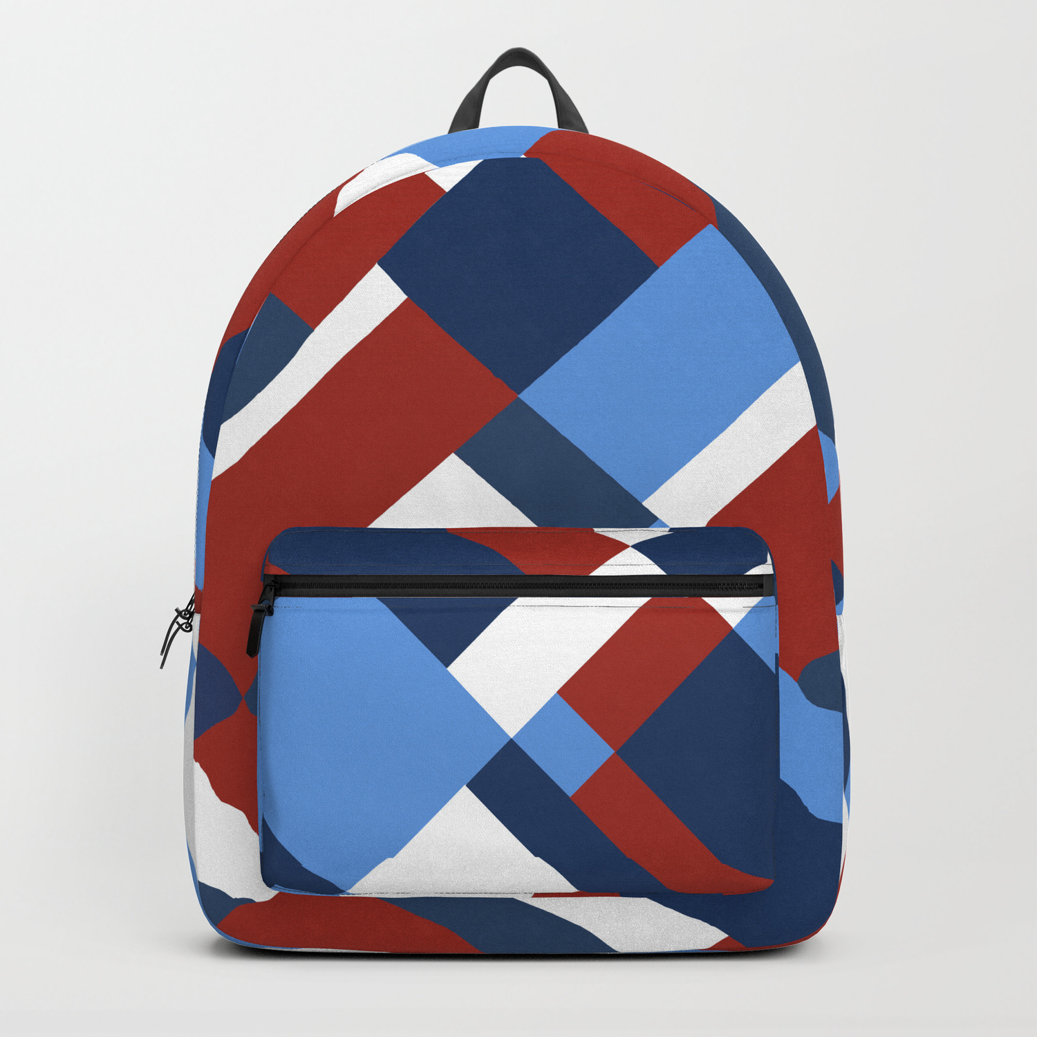 red white and blue backpack