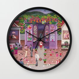Be Mine Folk Art Wall Clock