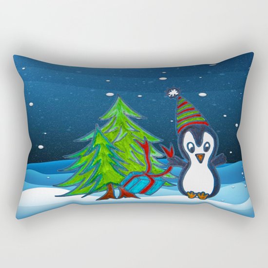 Christmas Gifts | Christmas Spirit | Kids Painting Rectangular Pillow