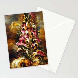 Foxglove Blossoms baroque oil painting Stationery Card