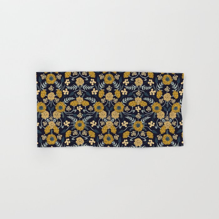 Navy and mustard towels cheap