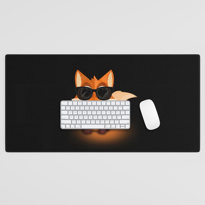 Cool Fox Desk Mat by Adamzworld Society6