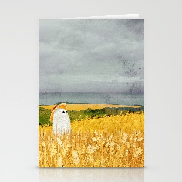 There's a ghost in the wheat field again... Stationery Cards