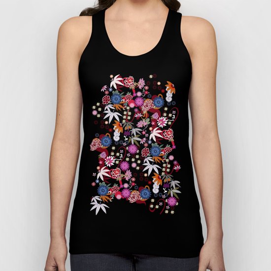 Kimono Black Unisex Tank Top