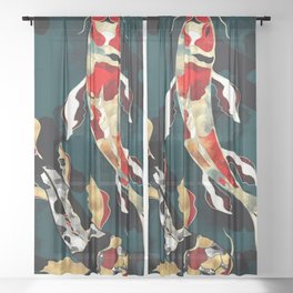 Metallic Koi Sheer Curtain