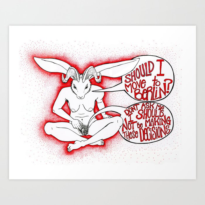 Berlin Bunny Art Print