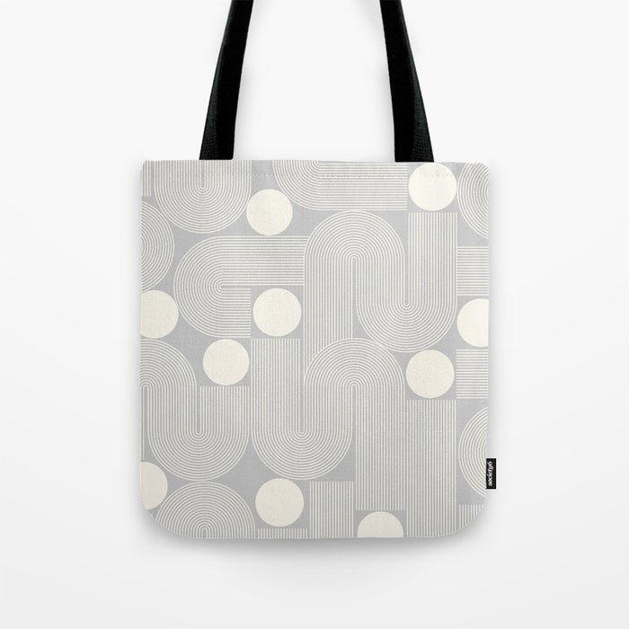 Abstraction_NEW_SUN_MOON_GREY_WHITE_PATTERN_POP_ART_0728B Tote Bag