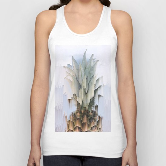 Glitch Pineapple Unisex Tank Top