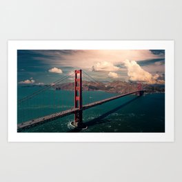 Golden Gate Bridge in San Francisco from Above Art Print