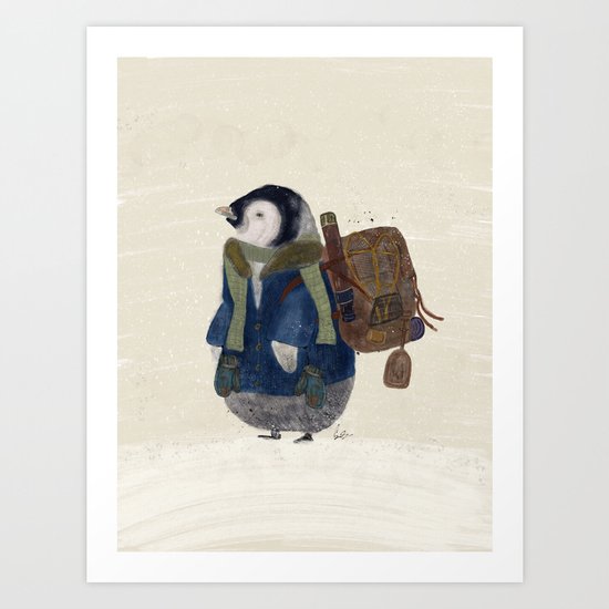 the little explorer Art Print