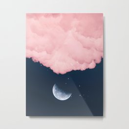 Falling moon Metal Print | Magic, Stars, Clouds, Modern, Graphicdesign, Lunar, Love, Photo, Celestial, Crescent 
