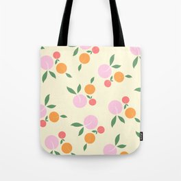 Peaches Print Tote Bag