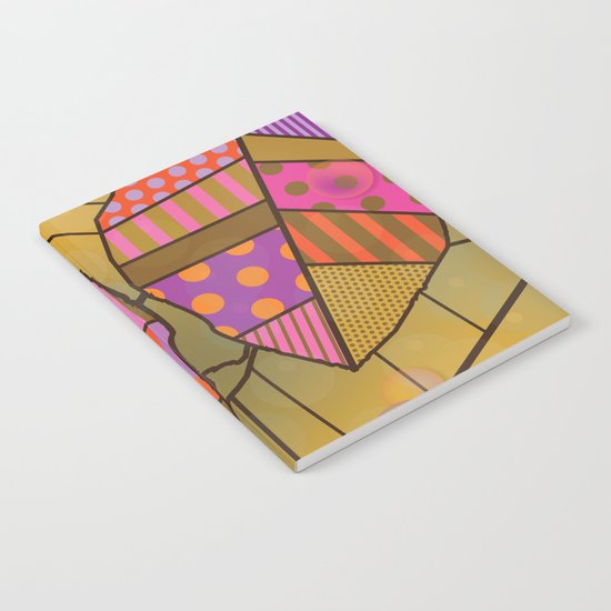 Autumn Leaves (Patterned Leaf Patchwork) Notebook