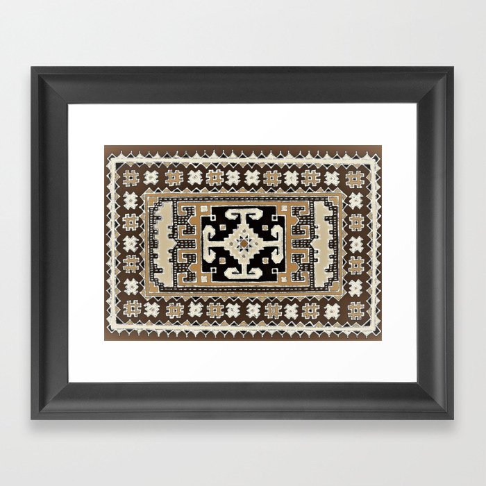 Bohemian rug 20. Framed Art Print