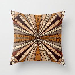 imani - abstract pattern of warm brown tones Throw Pillow
