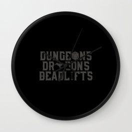 Dungeons & Dragons & Deadlifts Wall Clock