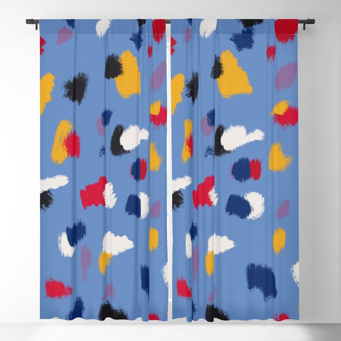 Paint terrazzo pattern Blackout Curtain