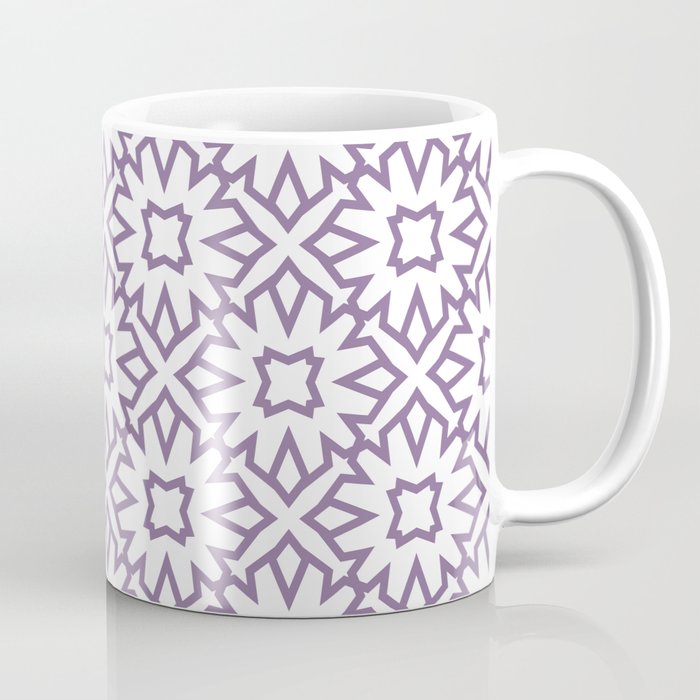 Purple and White Minimal Line Art Pattern 5 Pairs Coloro 2022 Popular Color Lavender Silk 138-48-19 Coffee Mug
