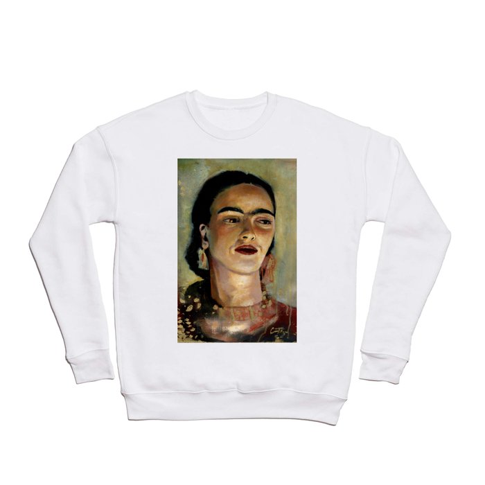 Portrait of Frida the Dove Crewneck Sweatshirt