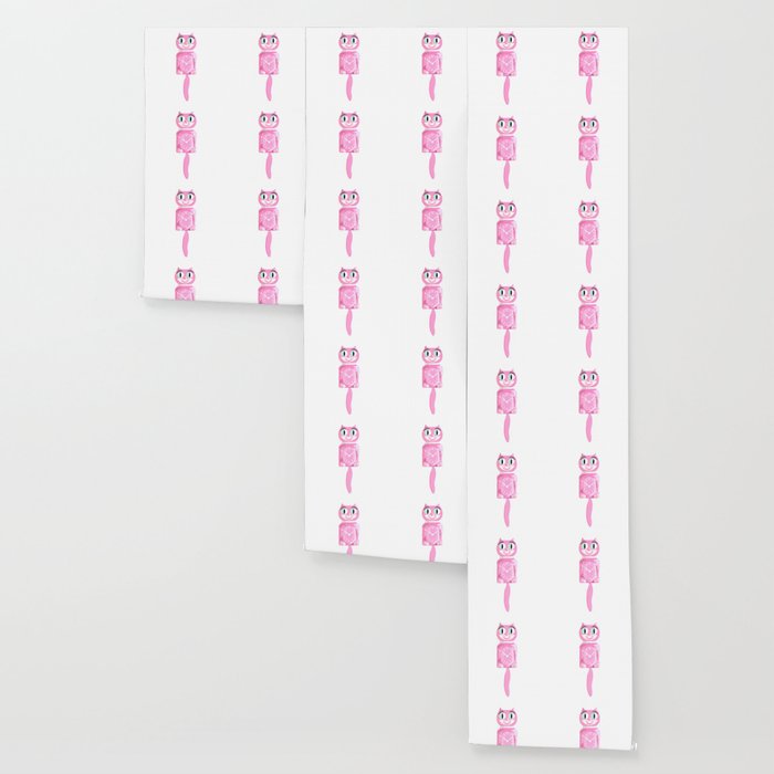 Pink Kit Cat Clock Wallpaper By Btrix Society6