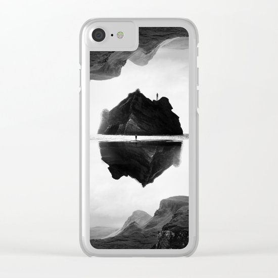 Black and White Isolation Island Clear iPhone Case