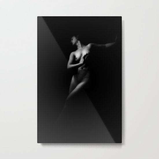 Nude Black & White Metal Print