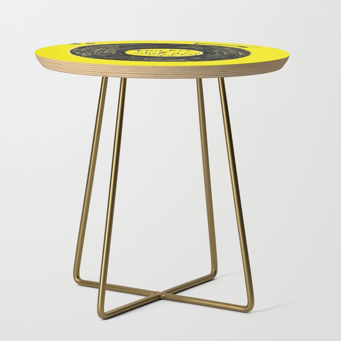 you are what you listen to FULL YELLOW Side Table