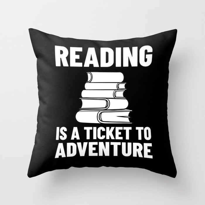 Reader Book Reading Bookworm Librarian Throw Pillow