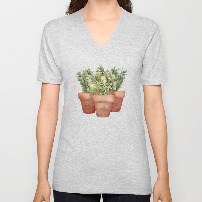 Rosemary and Thyme V Neck T Shirt