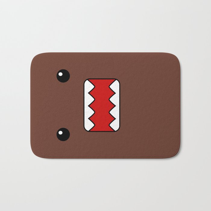 domo kun brown japanese monster bath mat by cutecutecute society6