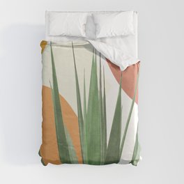 Abstract Agave Plant Duvet Cover