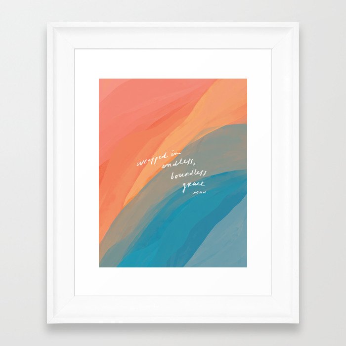 wrapped in endless, boundless grace Framed Art Print