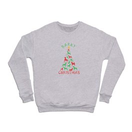 Barky Christmas Dog Tree Crewneck Sweatshirt
