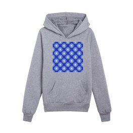 Blue daisies pattern  Kids Pullover Hoodies